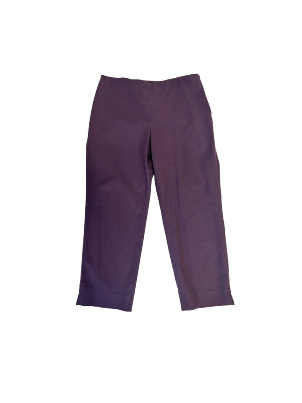 St. John Womens Plum Crop Pants With Side Zipper size 10